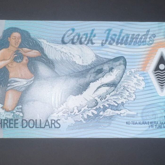 COOK ISLANDS  3 DOLLARS UNC POLYMER  C-34