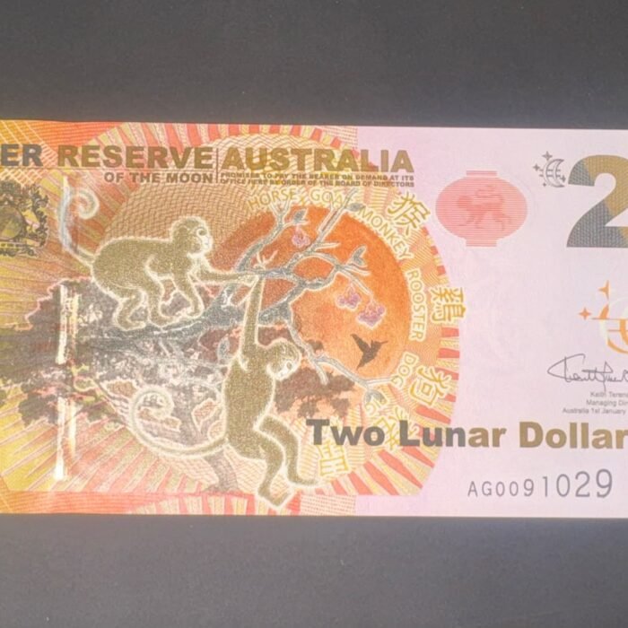 AUSTRALIA 2 UNC LUNAR DOLLAR  SILVER RESERVE MOON 2018 Official C-41